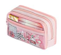 Générique Pencil Bag, Portable Large-Capacity Zipper Pencil Case, 21x6.5x13cm/8.27x2.56x5.12 inches Aesthetic Pen Pouch, Stationery Storage Bag for Pencils, Pens, Cards, Woven Fabric