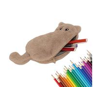 Générique Pencil Case - 10.24 inch Cute Cat Shape Plush Organizer | Cartoon Aesthetic Pen Holder for Teen Girls, Boys, Classroom, College, Office, Travel, and Crayon Storage