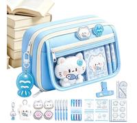 Générique Pencil Case - 21x12x9cm 240g Plush Cat School Pouch | Zipper Bag