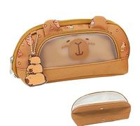 Générique Pencil Case Cute, Large Capacity Bag, Portable Stationery Organizer, Zippered Storage Pouch Design, 1-Pack Pastel Color, for Student Teen Girls Boys School Supplies Use