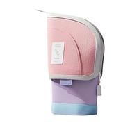 Générique Pencil Case Organizer, Desktop Pencil Pouch Pen Holder, 5.12x3.15x8.66 inches, Large Capacity Retractable Storage Bag, Ideal for Stationery, Home, Work, School Supplies, Pink/Blue