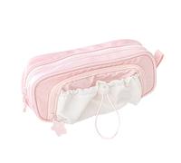 Générique Pencil Case, Pen Holder Organizer, School Stationery Box, Waterproof Fabric with Zipper Closure, Large Capacity Design, Classroom Agency Travel Use, 8.27x3.35x2.2 inches Black 1 Piece