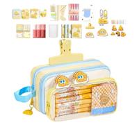 Générique Pencil Case Set 30 Piece Cheese Stationery Kit for Kids School