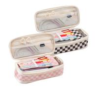 Générique Pencil Pouch, Pencil Case, Expandable Storage Stylish Look Durable Fabric Modern Aesthetic Creative Flair, Art Supplies for College, Kids, Girls 8.7x4.3x2.6inches