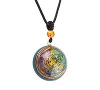 Générique Pendant Necklace - Modern Art Natural Stone Jewelry, Crystal Positive Energy Necklace | Calm Down Modern Art Jewelry For Women Girls Adults Ladies Meditation Business Meeting Accessories