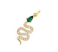 Générique Pendentif à breloque serpent en Zircon coloré, pour collier, boucles d ' oreilles, bijoux faits à la main, accessoires, pour les amoureux de la mode