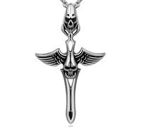 Générique Pendentif ailes vintage pour hommes Collier breloque Collier Mode Hip Hop Punk Accessoires de fête Bijoux