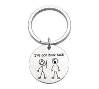 Générique Pendentif Ami Porte-clés Figurine Bâton Accessoire Porte-clés Sac à Main Porte-clés Voiture Acier Inoxydable Création Originale Adapté pour, Argent