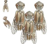 Générique Pendentif Ange Silencieux, Collier Ange Gardien Élégant, Ailes en Filigrane Délicates et Cheveux Bouclés, Cadeau Spirituel et Paisible pour Femmes et Hommes, Bijou Symbolique (3Pcs)