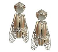 Générique Pendentif Ange Silencieux, Collier Ange Gardien Élégant, Collier Ailes d'Ange Célestes Délicat, Accessoire Religieux pour Femmes et Hommes (2pcs)