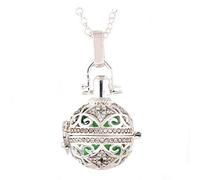 Générique Pendentif Bijou Argent Grossesse Bola Ciel Etoilé Carillon plaqué argent. Chaîne (Vert)