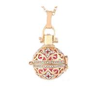 Générique Pendentif Bijou Argent Grossesse Bola Ciel Etoilé plaqué Or. Carillon Rose.
