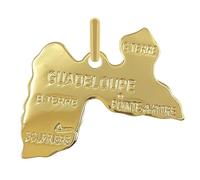 Générique Pendentif Carte Guadeloupe en Plaqué Or 750/000 - Neuf - Idée Cadeau noël Anniversaire - Homme - Femme - Enfant