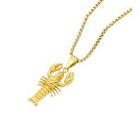Générique Pendentif classique d’animal pour Noël en 304 avec finition dorée et chaîne boîte