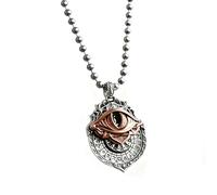 Générique Pendentif - collier œil tout voyant,Pendentif carte,Sorcellerie en Acier Inoxydable,bijoux divination mystique, Bijoux d’amulette Vintage