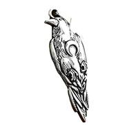 Générique Pendentif Corbeau Viking en Acier Inoxydable Bijou Mystique Scandinave Style Rétro