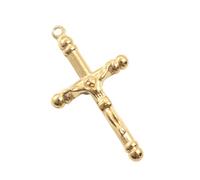 Générique Pendentif Crucifix religieux plaqué en acier inoxydable pour hommes, breloque de collier étanche, pièce de bijoux, breloque de collier
