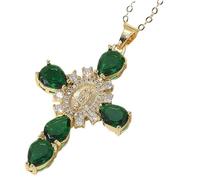 Générique Pendentif de Marie - Collier religieux, accessoire féminin élégant, design sacré détaillé, finition polie | Femmes fête mariage bal tenue quotidienne cadeau spirituel style dévotionnel