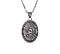 Générique Pendentif de Médaille de Bougie de Navire Pirate pour hommes, Amulette porte-bonheur de mode, Bijoux gothiques, Cadeau d’accessoires d’anniversaire