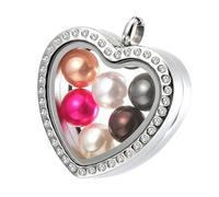 Générique Pendentif décoratif multifonctionnel en forme de cœur, Texture en acier inoxydable, fournitures artisanales pour la conception de colliers, fabrication de bijoux, breloque