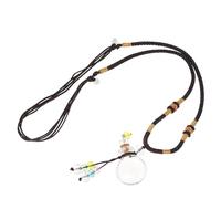 Générique Pendentif Délicat D'aromathérapie Collier en Verre Coloré Blanc Pendentif Diffuseur D'huile Essentielle pour Décoration et Usage Quotidien