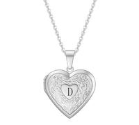 Générique Pendentif en forme de chaîne de clavicule, médaillon Photo, breloque en forme de lettre, bijoux en acier Ti pour occasions spéciales, collier cœur en acier Ti