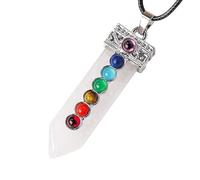 Générique Pendentif épée en agate de cristal à sept couleurs, conception en forme de lame fabriquée à la main for la fabrication de bijoux et les présentoirs créatifs(Clear Quartz)
