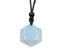 Générique Pendentif étoile à Six branches en améthyste verte naturelle, collier de pierres précieuses semi-précieuses à faire soi-même, bijoux(Opal(synthetic))
