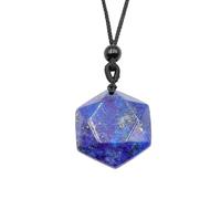 Générique Pendentif étoile à Six branches en améthyste verte naturelle, collier de pierres précieuses semi-précieuses à faire soi-même, bijoux(LapisLapis)
