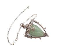 Générique Pendentif gouttelette d'eau en Bronze Antique, Esprit Cristal, Pendule, Pierre Naturelle, Bijoux Suspendus, décoration(Greenaventurine)