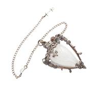 Générique Pendentif gouttelette d'eau en Bronze Antique, Esprit Cristal, Pendule, Pierre Naturelle, Bijoux Suspendus, décoration(WhiteCrystal)