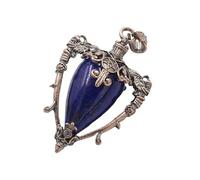 Générique Pendentif gouttelette d'eau en Bronze Antique, Esprit Cristal, Pendule, Pierre Naturelle, Bijoux Suspendus, décoration(Lapislazuli(withoutchain))