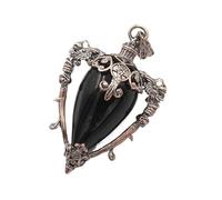 Générique Pendentif gouttelette d'eau en Bronze Antique, Esprit Cristal, Pendule, Pierre Naturelle, Bijoux Suspendus, décoration(Blackagate(withoutchain))