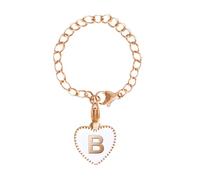 Générique Pendentif lettre blanche - breloque pour poignée de bouteille | d'eau, accessoire de décoration mignon en forme de cœur | Breloque décorative à suspendre pour sacs de bouteille d'eau, a
