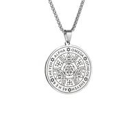 Générique Pendentif Médaille du Sceau des Sept Anges, collier pour hommes, charme de mode, Étoile de David Étoile à six branches, bijoux juifs cadeau