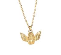 Générique Pendentif mignon ange 3D Collier élégant métallique pour femmes Collier polyvalent élégant pour femmes Accessoires de bijoux exquis