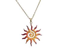 Générique Pendentif minimaliste de fleur de soleil sur le collier de chaîne de pull O Link minimaliste de clavicule pour sa clavicule