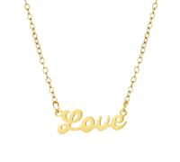 Générique Pendentif minimaliste pour femmes : Lettres d’amour minimalistes pour hommes Mode or mots d’amour Bijoux anniversaire de collier ras-du-cou