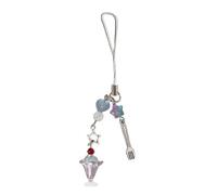 Générique Pendentif mobile en forme de crème glacée, ornement amusant pour téléphone portable, pendentif en perles pour les personnes à la mode, accessoire de téléphone unique