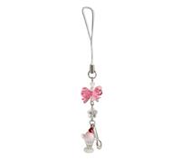 Générique Pendentif mobile en forme de crème glacée, ornement amusant pour téléphone portable, pendentif en perles pour les personnes à la mode, accessoire de téléphone unique