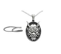 Générique Pendentif personnalisé pour hommes en forme de masque démoniaque, collier pendentif punk style samouraï japonais, bijou cadeau