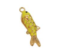 Générique Pendentif Poisson en métal Multicolore, Accessoire Artisanal pour créations de Bracelets Uniques, breloque Poisson Artisanale en Acier Inoxydable