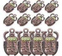 Générique Pendentif Scarabée Égyptien en Alliage Vert 26x16 Mm 20 Pièces, Breloques en Vrac pour Création Bijoux, Accessoires DIY Colliers Bracelets, Artisanat Mythologie Égyptienne,