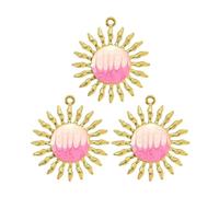Générique Pendentif serpent coeur étoiles de mer 3 pièces pour | Breloques en acier inoxydable pour femmes, 3 pièces, étoiles de mer, cœur, soleil, bijoux, ornement, accessoires