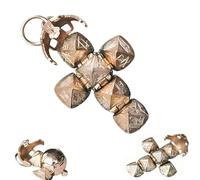 Générique Pendentif sphère transformable maçonnique miniature, Collier boule maçonnique vintage, Un symbole portable de l'héritage fraternel (1 pièce)