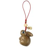 Générique Pendentif Téléphone en Bois Forme Lapin Mignon Design Unique, Chaîne Facile à Attacher, Accessoire Décoratif pour Présent D'anniversaire