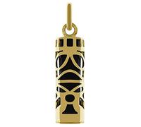 Générique Pendentif Tiki Plaqué Or 18 carats et Onyx - Neuf