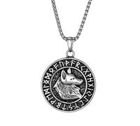 Générique Pendentif viking Odin Celtic Wolf pour hommes collier runique viking dominant Amulette vintage Bijoux Bijoux Vintage