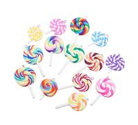 Générique Pendentifs Sucette Accessoires Créatifs Plusieurs styles Légers et Portables Lot de 20 en Pâte Polymère pour Décoration DIY pour Porte-clés et Bijoux Plusieurs styles
