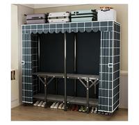 Générique Penderie avec Housse, Armoire Portable en Toile, Armoires De Rangement en Tissu, Portable avec Rail/Barre De Suspension, pour Chambre À Coucher(J,150cm/59.1inch)